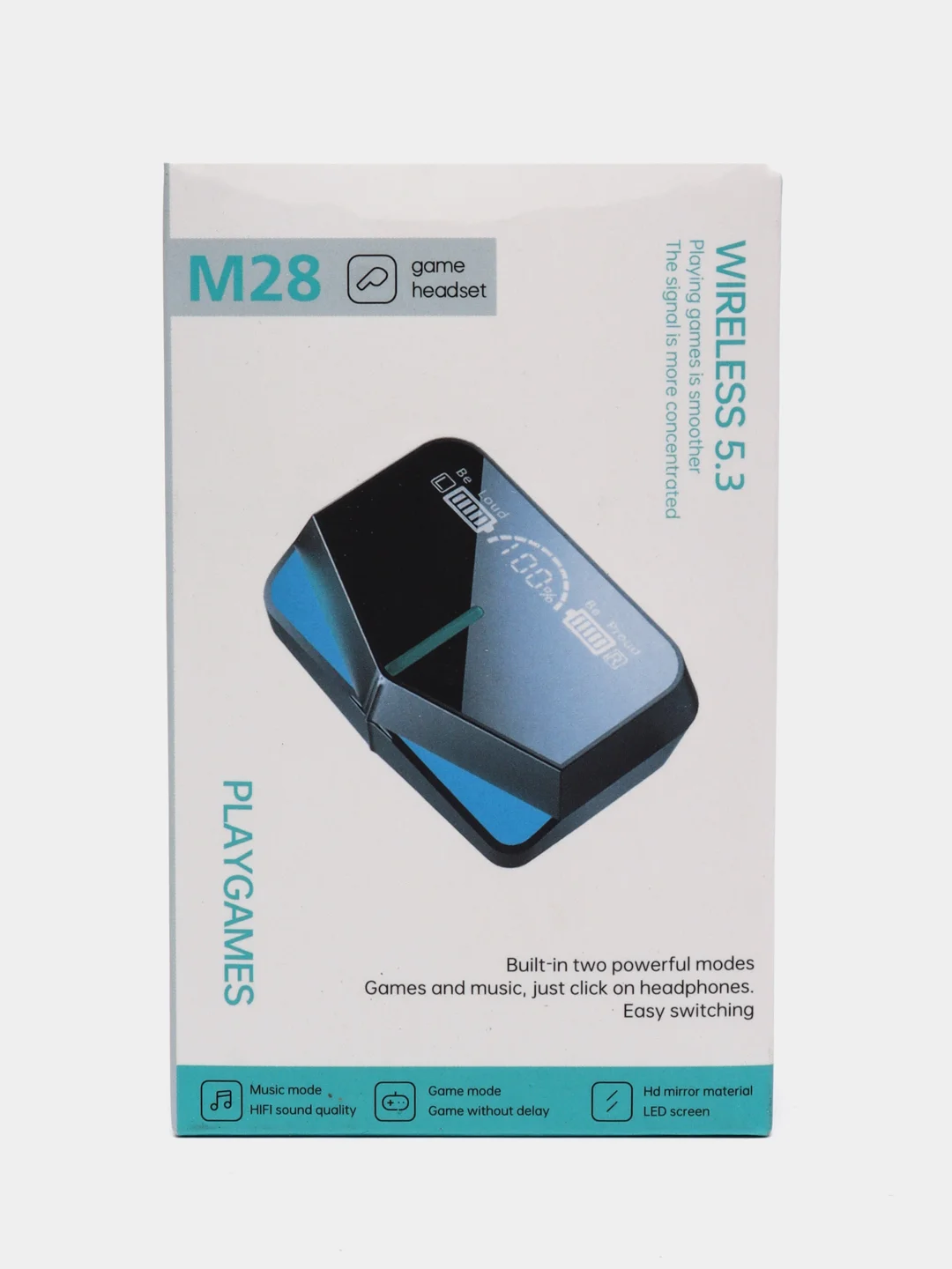 Наушники беспроводные с микрофоном Bluetooth, Power bank сенсорное управление
