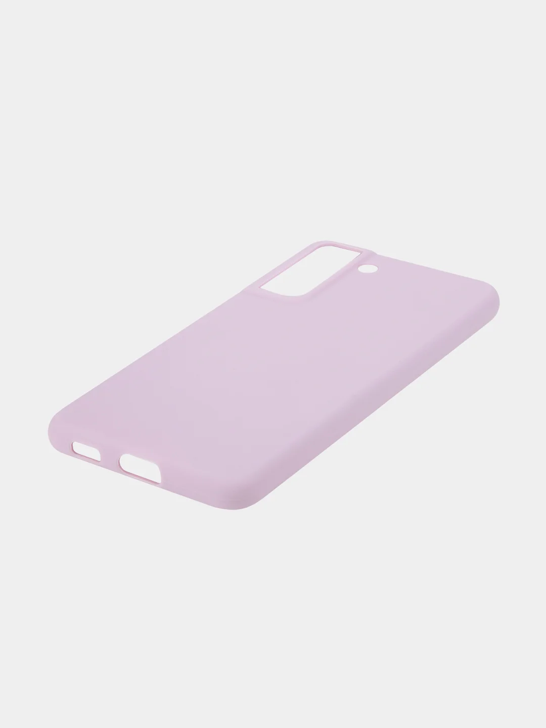 Фиолетовый чехол для Samsung Galaxy S21 FE силиконовый  BROSCORP матовый / прозрачный с защитой камер