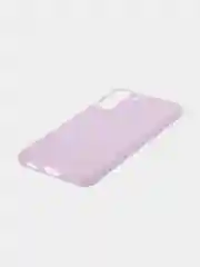 Фиолетовый чехол для Samsung Galaxy S21 FE силиконовый  BROSCORP матовый / прозрачный с защитой камер