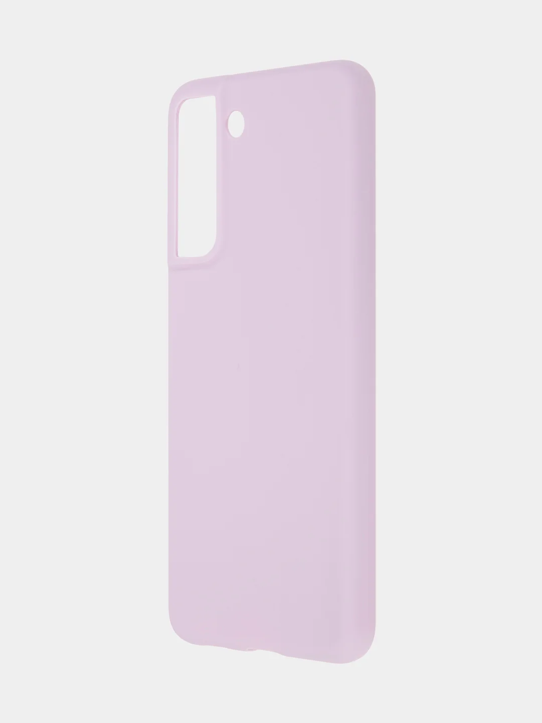 Фиолетовый чехол для Samsung Galaxy S21 FE силиконовый  BROSCORP матовый / прозрачный с защитой камер