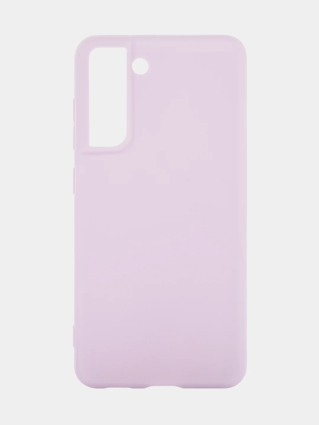 Фиолетовый чехол для Samsung Galaxy S21 FE силиконовый  BROSCORP матовый / прозрачный с защитой камер