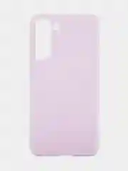 Фиолетовый чехол для Samsung Galaxy S21 FE силиконовый  BROSCORP матовый / прозрачный с защитой камер