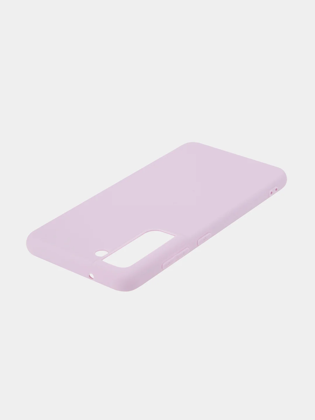 Фиолетовый чехол для Samsung Galaxy S21 FE силиконовый  BROSCORP матовый / прозрачный с защитой камер