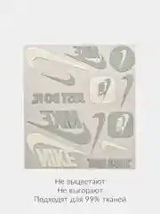 Белый термонаклейка, термотрансферная наклейка, принт на одежду, с логотипом "Найк"