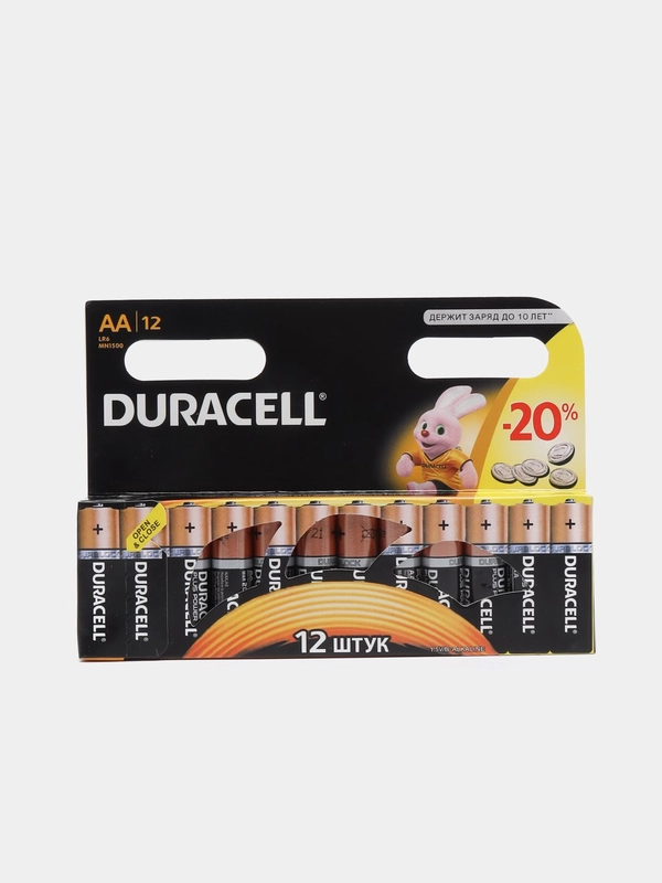 Батарейки Duracell пальчиковые и мизинчиковые - набор 4 шт, 12 шт