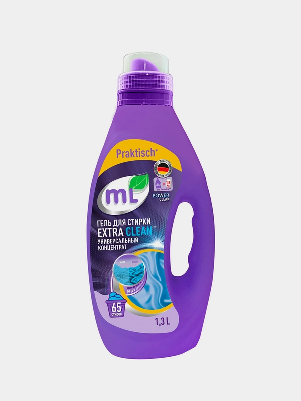Гель для стирки Meine Liebe mL "EXTRA CLEAN", универсальный, концентрат, 1,3 л