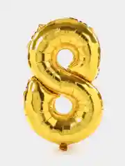 Золотой воздушный шар цифра 1,2,3.4.5,6,7,8,9,0