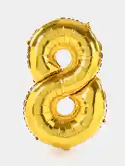 Золотой воздушный шар цифра 1,2,3.4.5,6,7,8,9,0