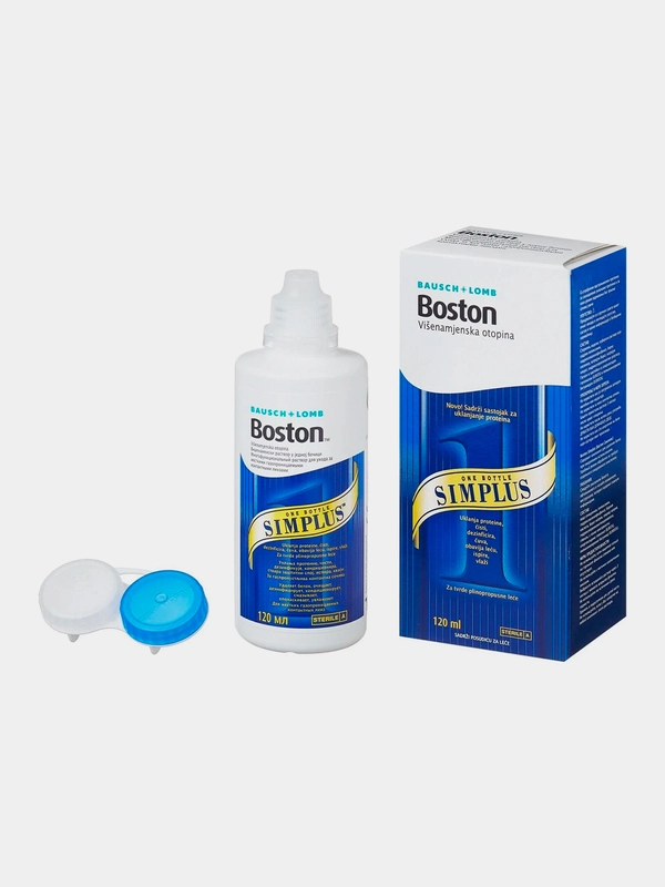 Универсальный раствор для жестких линз Bausch + Lomb Boston Simplus, 120 мл