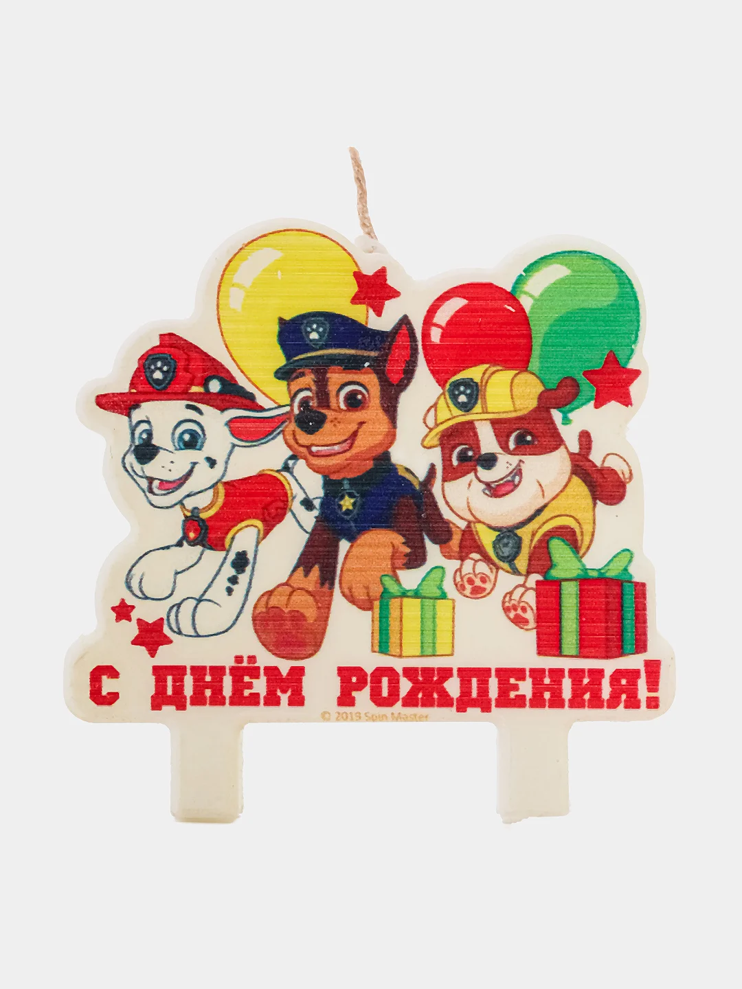 Желтый свечи для торта детские Щенячий Патруль
