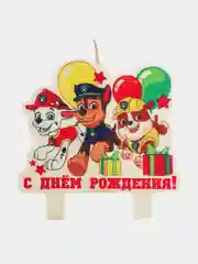 Желтый свечи для торта детские Щенячий Патруль