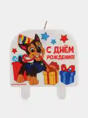 Зеленый свечи для торта детские Щенячий Патруль