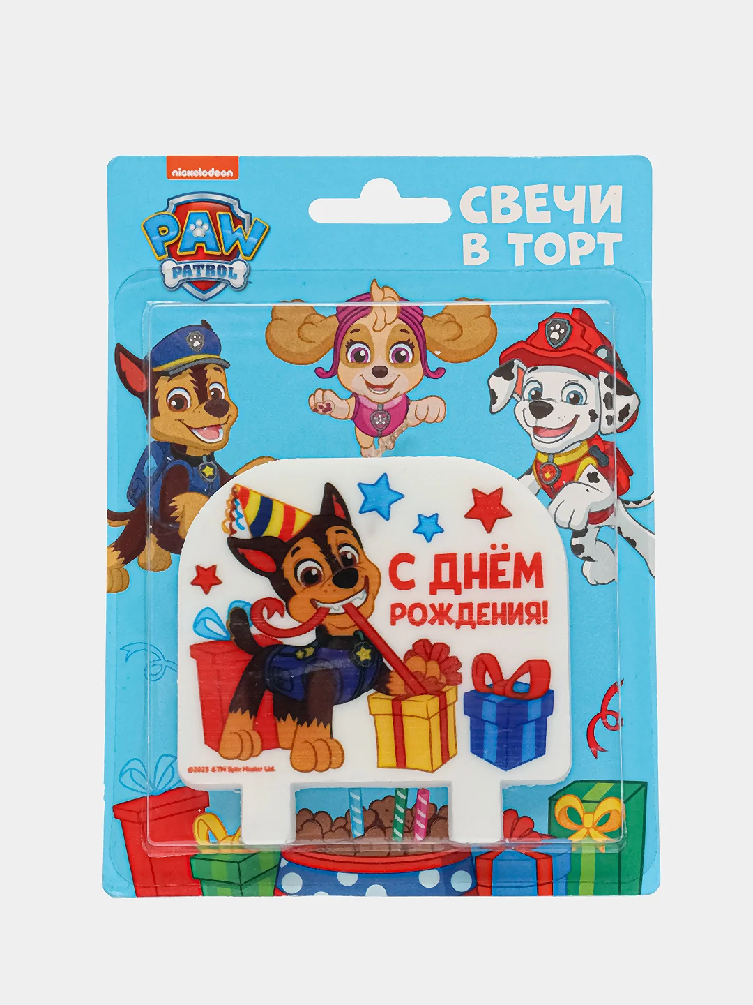 Зеленый свечи для торта детские Щенячий Патруль