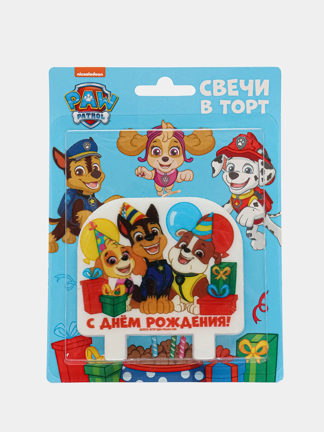 Красный свечи для торта детские Щенячий Патруль