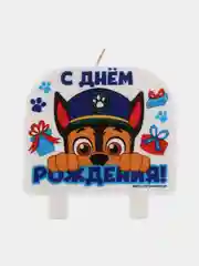Розовый свечи для торта детские Щенячий Патруль