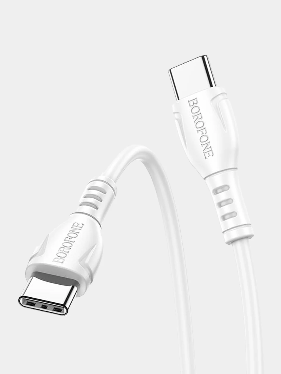 Белый кабель Hoco для Android Type-C, на Type-C Borofone BX51 PD 60W 3A для быстрой зарядки