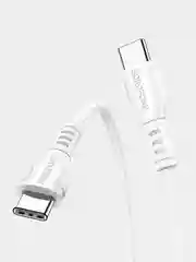 Белый кабель Hoco для Android Type-C, на Type-C Borofone BX51 PD 60W 3A для быстрой зарядки