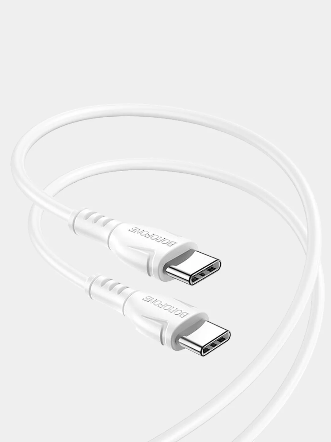 Белый кабель Hoco для Android Type-C, на Type-C Borofone BX51 PD 60W 3A для быстрой зарядки