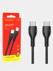 Белый кабель Hoco для Android Type-C, на Type-C Borofone BX51 PD 60W 3A для быстрой зарядки