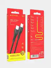 Черный кабель Hoco для Android Type-C, на Type-C Borofone BX51 PD 60W 3A для быстрой зарядки
