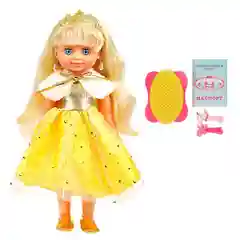 Кукла Карапуз "Анна", 40см, закрывает глазки, 3 аксессуара, 100 фраз