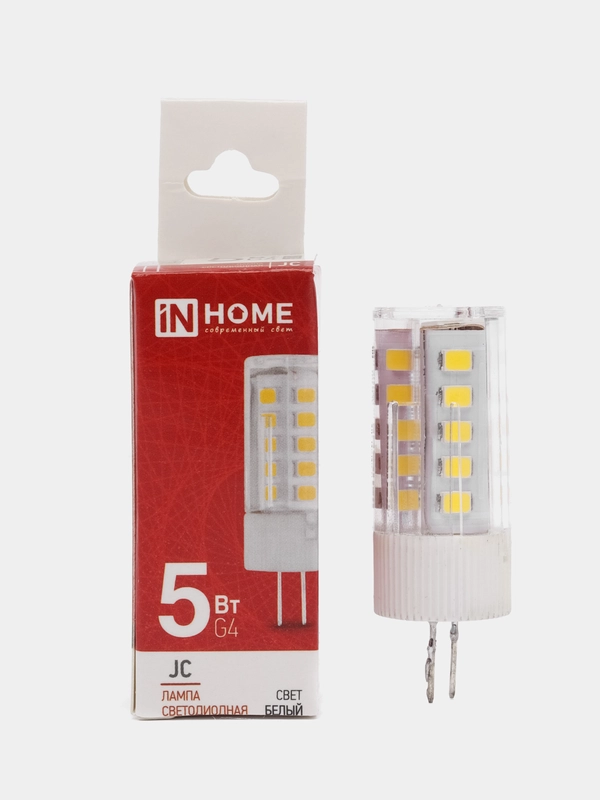 Лампа светодиодная LED-JC 5Вт 12В G4 4000К 480Лм (5шт/уп)