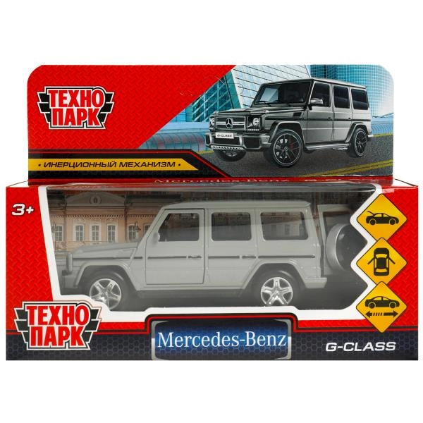 Машина инерционная Технопарк MERCEDES-BENZ G-CLASS, 12 см, металл, темно-серый