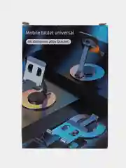 Золотой настольный держатель телефона вращающийся/ Держатель смартфона настольный 360 вращающийся