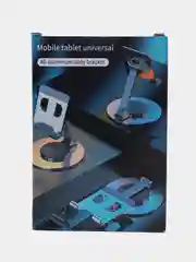 Тёмно-серый настольный держатель телефона вращающийся/ Держатель смартфона настольный 360 вращающийся