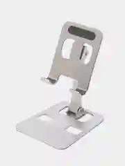 Серебряный держатель телефона настольный складной/ Держатель смартфона настольный металлический