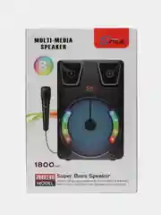 Черный портативная колонка ZQS-8145 с микрофоном, беспроводная, с Bluetooth и FM радио