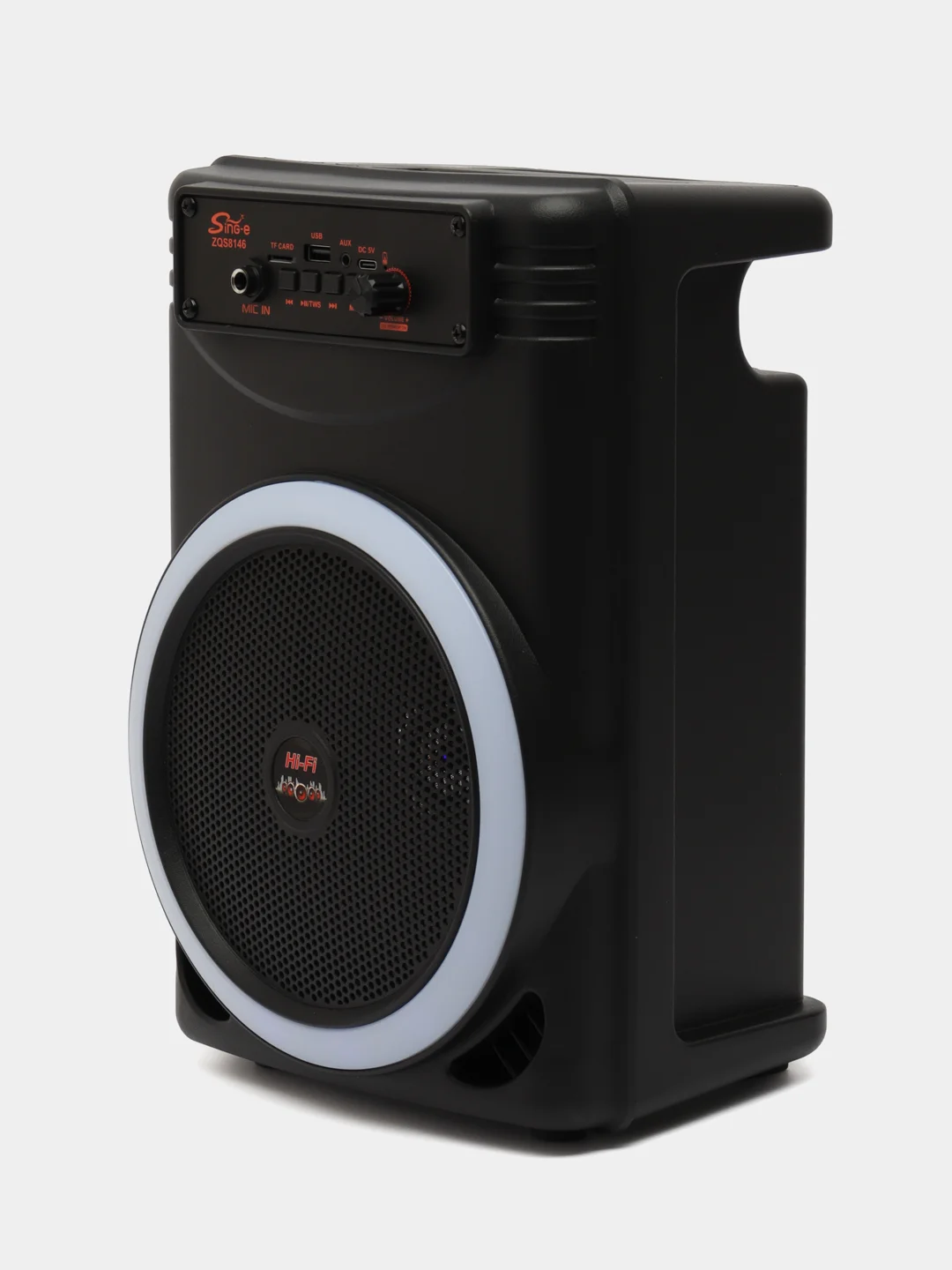 Черный портативная колонка ZQS-8145 с микрофоном, беспроводная, с Bluetooth и FM радио