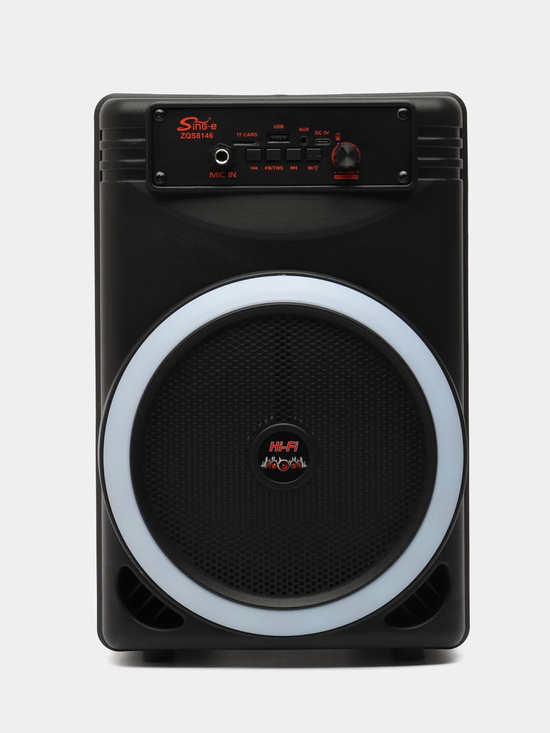 Черный портативная колонка ZQS-8145 с микрофоном, беспроводная, с Bluetooth и FM радио