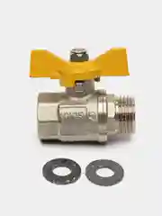 Кран газовый AQUALINK 1/2 и 3/4 ВР-Нар + паранитовые прокладки