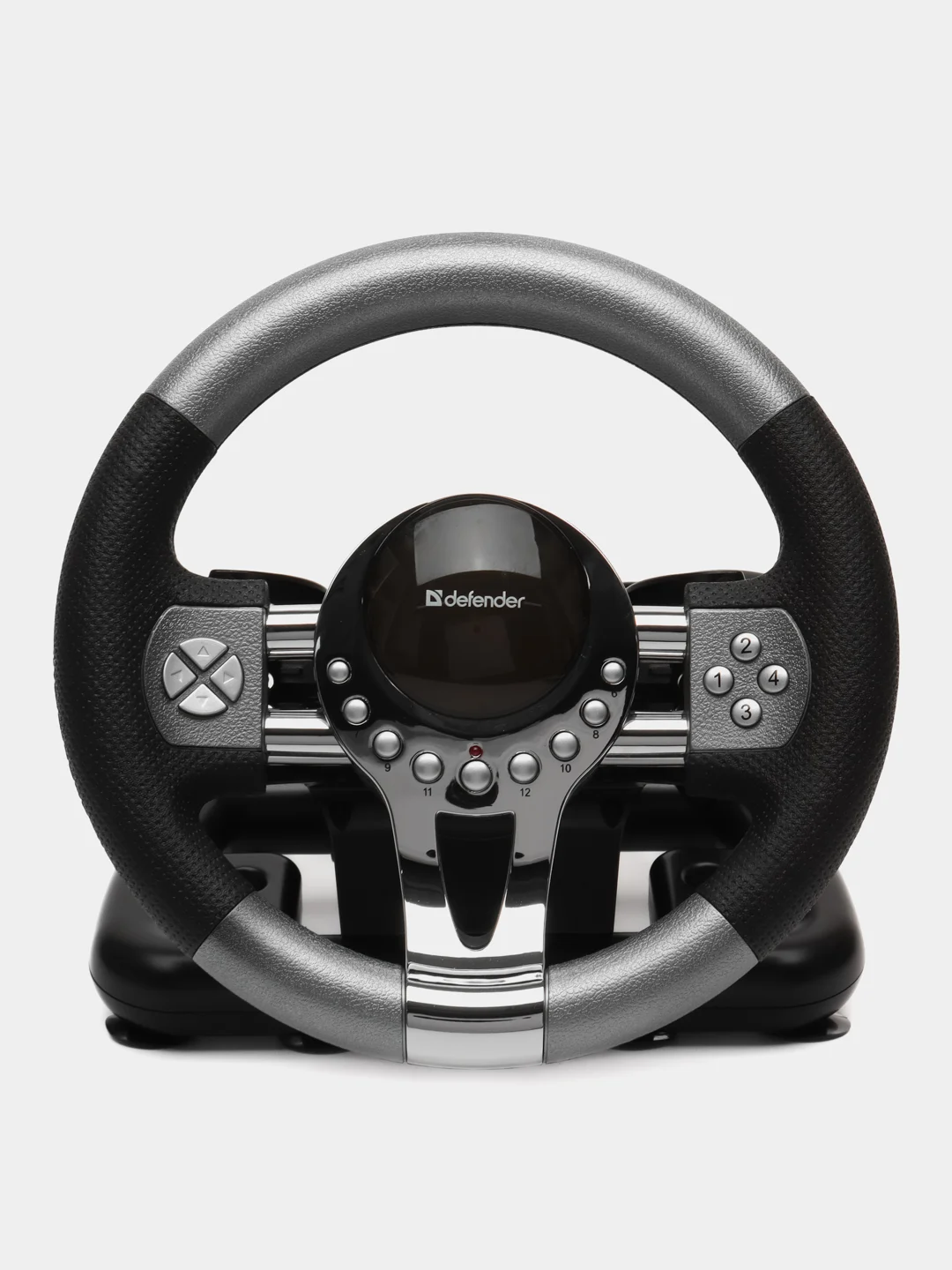 Игровой руль Defender Forsage GTR USB, 12 кнопок, рычаг передач