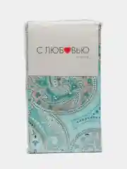 Комплект постельного белья из сатина "С любовью" Наволочки 2 шт(70х70) Малахит