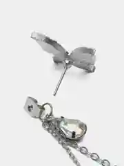 Серебряный серьги на Новый год женские гвоздики
