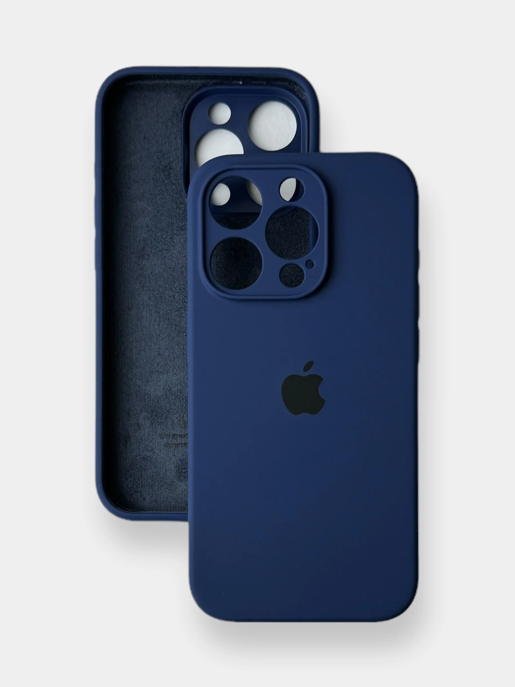 Темно-синий чехол iPhone, Айфон 11, 13, 14, 15, Pro, Max, силиконовый, Silicone Case, Про Макс
