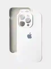 Белый чехол iPhone, Айфон 11, 13, 14, 15, Pro, Max, силиконовый, Silicone Case, Про Макс