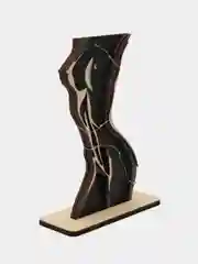 3D Ночник из дерева Женская Талия, грудь, 3 режима подсветки, теплый дневной свет