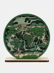 3D Ночник из многослойного дерева Глобус, Карта мира ,3 режима, теплый дневной свет