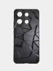 Тёмно-серый чехол для Xiaomi Redmi Note 13 4G с принтом, с рисунком (Нот 13 4 Джи)