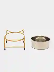 Золотой миска для кошек с ушками