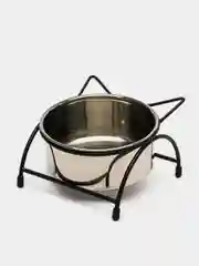 Черный миска для кошек с ушками