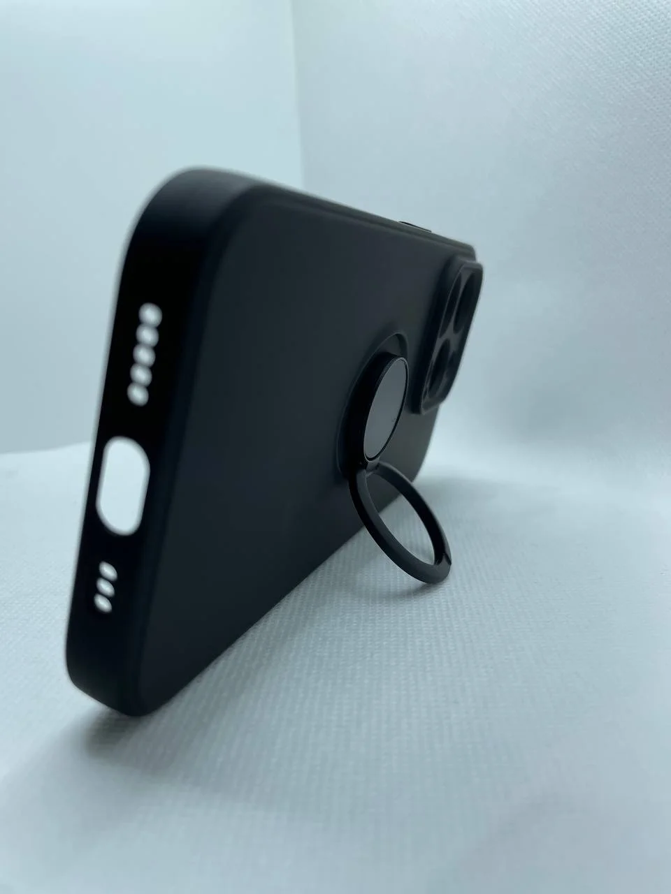 Черный чехол для iphone 14 pro/14 pro max,чехол для айфон с подставкой, с колечком
