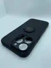 Черный чехол для iphone 14 pro/14 pro max,чехол для айфон с подставкой, с колечком