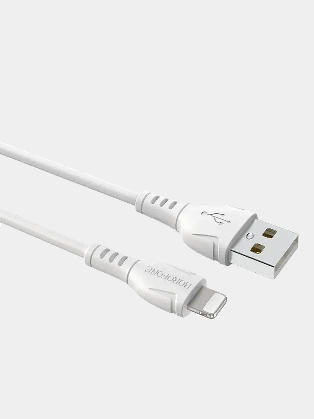 Белый кабель iPhone Lightning BOROFONE BX51 1м, 2.4A