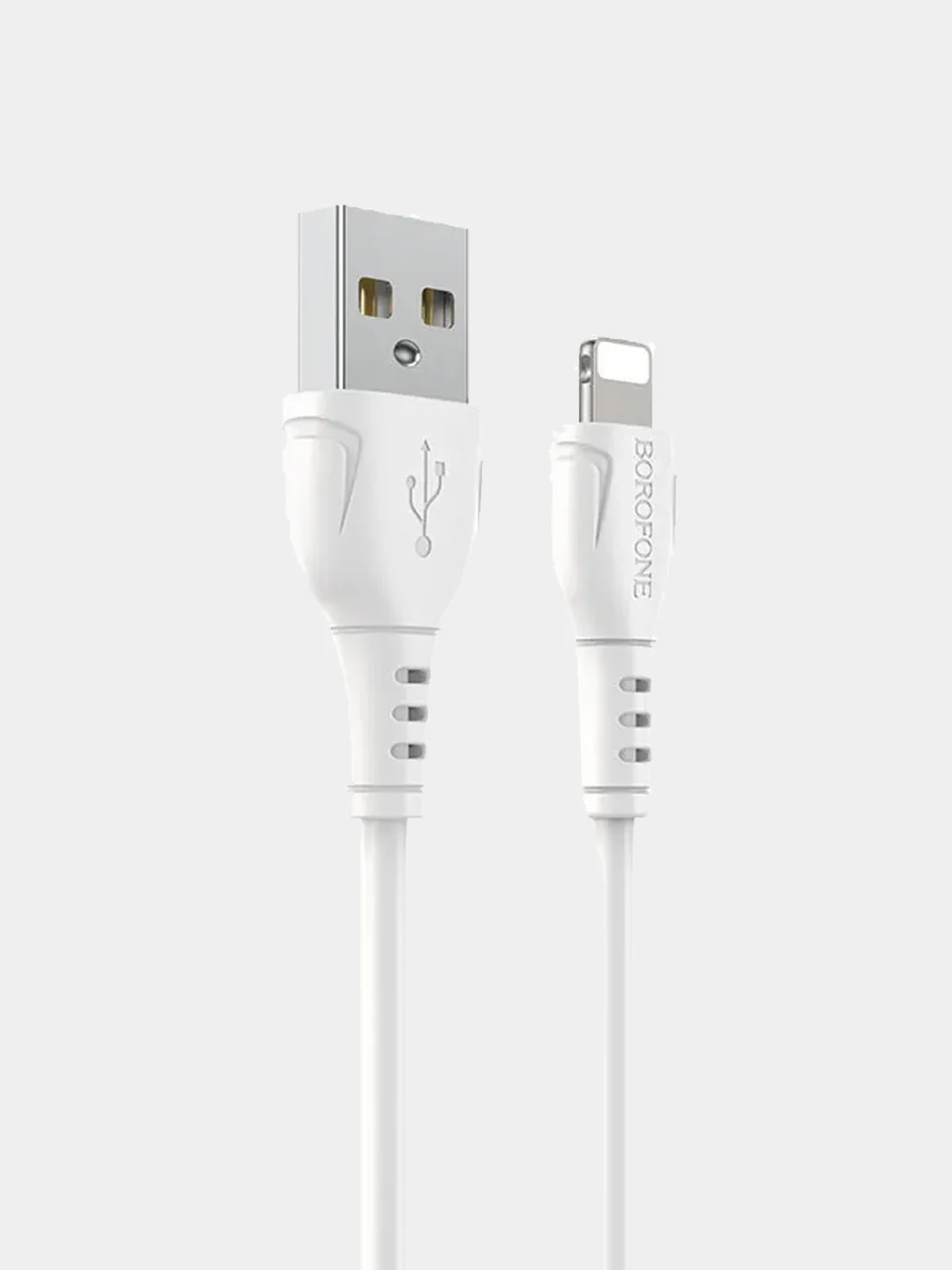 Белый кабель iPhone Lightning BOROFONE BX51 1м, 2.4A