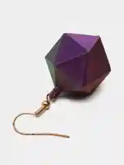Лесной зеленый серьги "Геометрия"
