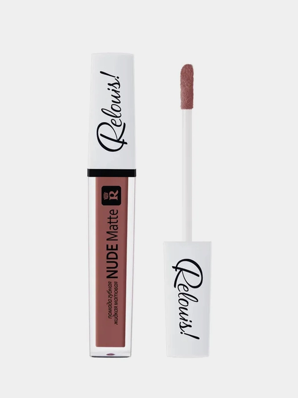 Жидкая помада для губ Relouis Nude Matte, матовая, тон 21 дымчатый бежевый, 4,5 мл